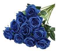 XINYIN 10pcs Realisitc Artificial Rose Flower with Long Stems Bridal Shower Decors Valentines Centerpieces Silk Flower Display Artificial Rose Wedding Bouquet