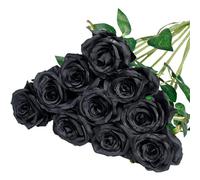 XINYIN 10pcs Realisitc Artificial Rose Flower with Long Stems Bridal Shower Decors Valentines Centerpieces Silk Flower Display Artificial Rose Wedding Bouquet