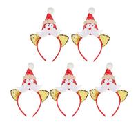 XINYIN 5 diademas para mujer con luz intermitente, aro brillante para el pelo para celebración de Navidad, joyería festiva