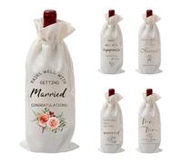 XINYIN 5 fundas protectoras para botellas de vino, a prueba de arañazos, para decoración del hogar, bodas, ocasiones de celebración, a prueba de golpes, para aniversario