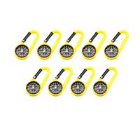 XINYIN 9 llaveros multifunción con mosquetón y brújulas portátiles, herramienta de navegación para adolescentes y adultos, compactos para ciclismo/pesca