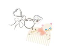 XINYIN Acetate Animal Keychain With Removable Heart Bowknot Alloy Charm Purse Decoration Women Girls Elegant Keychain Gift For Her