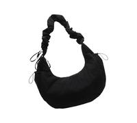 XINYIN Bolso cruzado de nailon fruncido a la moda para mujer, diseño elegante para trajes de otoño e invierno, práctica bolsa de compras, Black, One Size