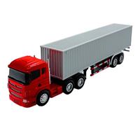 XINYIN Container Truck Die Cast Metal Vehicle Model 20.5CM Miniature Collectible Ornament Home Office Decors Children Gift Mini Truck Model For Display