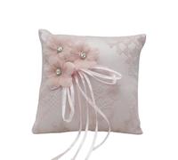 XINYIN Elegant Lace Pillow With Soft Cushion & Bows For Bridal Showers Ceremonies & Beach Party Decorations Durable Polyester Rings Holder