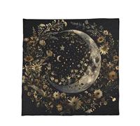 XINYIN Elegante mantel de terciopelo portátil para adivinación con obras de arte místicas para meditaciones espirituales y decoración del hogar, tela antideslizante de tarots