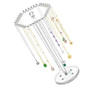 XINYIN Estante de joyería de múltiples cadenas, acrílico, torre giratoria para collares, estantes para el hogar o la tienda