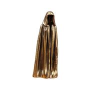 XINYIN Figura de muerte de latón envejecido de Halloween, B | Acento de mesa gótica con construcción de metal, detalle de pliegue de bata, interés de gabinete curioso