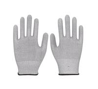 XINYIN Guantes de fibra plateada transpirables con masaje de microcorriente y hebilla de cobre ajustable para una mejor circulación y control de dispositivos, guantes profesionales de masaje de manos