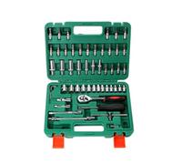 XINYIN Juego de llaves de trinquete profesionales, 53 piezas, herramientas con varilla de extensión de enchufe de broca y caja organizadora para mecánicos, trabajo, reparación de automóviles, kit de