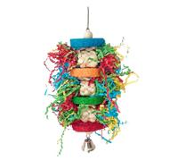 XINYIN Juguete para pájaros, juguete para masticar, juguete de trituración para dientes, jaula de hierba, juguete colgante para mascotas, juguete de molienda de dientes