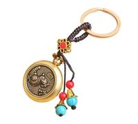 XINYIN Llavero de moda con colgante de zodiaco, textura de latón para estudiantes, profesionales y entusiastas de la moda