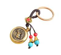XINYIN Llavero de moda con colgante de zodiaco, textura de latón para estudiantes, profesionales y entusiastas de la moda