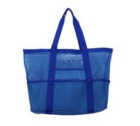 XINYIN Mesh Beach Bag Multifunction Large Beach Bags With Pocket Waterproof Breathable Handbag For Vacation Essential Portable Reusable Nylon Shopping Net Bag