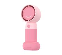 XINYIN Ventilador de mano recargable por USB, ventilador de bolsillo de velocidad ajustable con base desmontable, dispositivo de refrigeración para oficina, viajes, interior, oficina, exterior