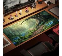 Xinyuer Alfombrilla para Ratón Gaming 600x300x2mm - Alfombra de Escritorio Grande - Paisaje Jungla, Bordes Reforzados Anti-Desgaste y Superficie Lisa para Ratón Óptico y Láser