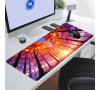 Xinyuer Alfombrilla Ratón XXL 1000x500x2mm Atardecer Jungla Alfombrilla Escritorio | Mejora la Precisión y la Velocidad con Base de Goma Antideslizante y Bordes Cosidos para Oficina, Juegos