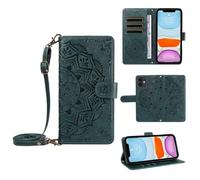 xinyunew Funda Cartera para Xiaomi Redmi Note 11 Pro Plus 5G, Funda Libro de Cuero con Tarjetero, Cremallera, Correa Bandolera, Magnético, Soporte, Carcasa Antigolpes Elegante para Mujer,Verde