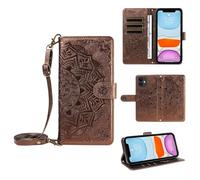 xinyunew Funda Cartera para Xiaomi Redmi Note 12 4G, Funda Libro de Cuero con Tarjetero, Cremallera, Correa Bandolera, Magnético, Soporte, Carcasa Antigolpes Elegante para Mujer,Marrón