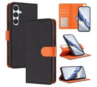 xinyunew Funda Magnética de Cuero Genuino 2 en 1 para Samsung Galaxy M14 5G,Estuche Magnético [Bloqueo RFID][Función Stand] Funda Tipo Billetera de Cuero Desmontable Leather Case,Negro