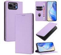 xinyunew Funda para ASUS Zenfone 12 Ultra PU Cuero Premium - [RFID Bloqueador] Carcasa de Cuero PU, Magnético Libro Tipo Flip Capa,Soporte Plegable con Tarjetero,púrpura
