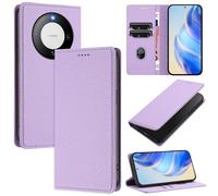 xinyunew Funda para Huawei Mate 60 Pro PU Cuero Premium - [RFID Bloqueador] Carcasa de Cuero PU, Magnético Libro Tipo Flip Capa,Soporte Plegable con Tarjetero,púrpura