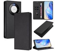 xinyunew Funda para Huawei Mate 60 PU Cuero Premium - [RFID Bloqueador] Carcasa de Cuero PU, Magnético Libro Tipo Flip Capa,Soporte Plegable con Tarjetero,Negro