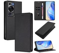 xinyunew Funda para Huawei P60/P60 Pro PU Cuero Premium - [RFID Bloqueador] Carcasa de Cuero PU, Magnético Libro Tipo Flip Capa,Soporte Plegable con Tarjetero,Negro