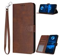 xinyunew Funda para Xiaomi Poco M3 con Protector de Pantalla, Carcasa Libro con Tapa de Piel Cuero [Bloqueo RFID Antirrobo] [Soporte Tarjetero y Monedero] Flip Case - Marrón