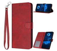 xinyunew Funda para Xiaomi Poco M3 con Protector de Pantalla, Carcasa Libro con Tapa de Piel Cuero [Bloqueo RFID Antirrobo] [Soporte Tarjetero y Monedero] Flip Case - Rojo