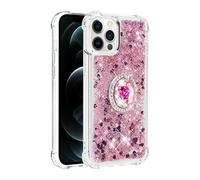 xinyunew Funda para Xiaomi Redmi Note 11 Pro 5G con Cuerda y Anillo de Soporte 360°, Liquida Fundas Carcasa Galvanizado Suave TPU Bumper Antigolpes Móvil Case, Rose Gold