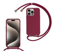 xinyunew Funda Silicona con Cuerda para Samsung Galaxy A36, Carcasa Suave Silicona Case con Correa Colgante Ajustable Collar Correa de Cuello Cadena Cordón para Samsung Galaxy A36 (Rojo)