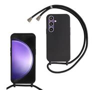 xinyunew Funda Silicona con Cuerda para Samsung Galaxy S26 Pro, Carcasa Suave Silicona Case con Correa Colgante Ajustable Collar Correa de Cuello Cadena Cordón para Samsung Galaxy S26 Pro(Negro)