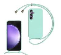 xinyunew Funda Silicona con Cuerda para Samsung Galaxy S26 Pro, Carcasa Suave Silicona Case con Correa Colgante Ajustable Collar Correa de Cuello Cadena Cordón para Samsung Galaxy S26 Pro(Verde claro)
