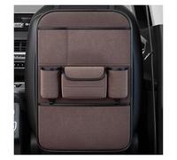 XINYUNFEI Organizador Asiento Coche para VW Amarok Arteon Atlas Atlas Cross Sport, Organizador Asiento Coche Niños, Universal Multi-Bolsillo Protector Trasero, Fácil de Limpiar Organizador(Brown,One)