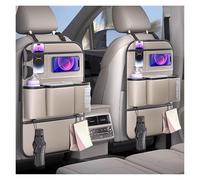 XINYUNFEI Organizador Asiento Trasero Coche para Citroen XM 1989-2000, Protector Antipatadas para El Asiento Trasero, Almacenamiento para Tabletas Impermeable(Beige,Two)