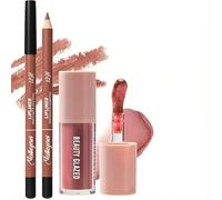 XINYUNXIN Set de Labios Definitivo con Lipgloss Brillante y Lip Liner de Precisión - Brillo de Labios Hidratante de Larga Duración y Delineador de Labios para un Contorno Perfecto# 003+104