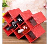 Xinzhai Botellero Creativo de Ocho Rejillas, Elegante botellero, botellero Decorativo Europeo(Red)