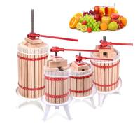 XINZI 18L Prensa de Frutas Manual para Vino y Jugo de Frutas, Prensa Móvil de UVA con Red de Prensado y Manivela, Conjunto de Prensado para Jugo de Manzana, Bayas y Vinos de Frutas