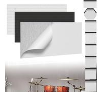 XINZI Paneles acústicos 3D, paneles acústicos alargados autoadhesivos, aislamiento acústico, paneles de pared, aislamiento acústico, revestimiento de pared, tratamiento acústico, placas de aislamiento