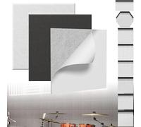 XINZI Paneles acústicos 3D, paneles acústicos cuadrados, autoadhesivos, insonorizados, paneles de pared, aislamiento acústico, revestimiento de pared, tratamiento acústico, placas de aislamiento