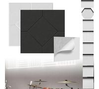 XINZI Paneles acústicos 3D, paneles acústicos en forma de rombo, autoadhesivos, insonorizados, absorbentes acústicos, paneles de pared, revestimiento de pared, tratamiento acústico, placas