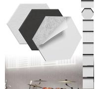 XINZI Paneles acústicos 3D, paneles acústicos hexagonales autoadhesivos, insonorizados, absorbentes acústicos, paneles de pared, aislamiento acústico, revestimiento de pared, tratamiento acústico