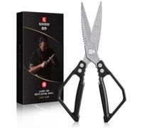 XINZUO 119 Capas Acero de Damasco Coloreado Tijeras de Cocina-Profesionales Afiladas Tijeras Multiusos para Carne, Nueces, Pescado, Verduras -Mango de Aleación de Aluminio Negro-con Caja de Regalo