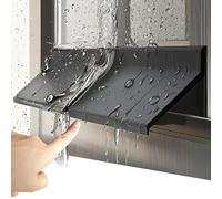 Xinzyxx Barrera de Agua de Goma Autoadhesiva para Ventana, Tira de Sellado de Bordes Flexibles, Sello de Goma Antilluvia para Evitar Fugas de Lluvia, Sin Necesidad de Taladrar(2m(6.6ft),5.5cm)