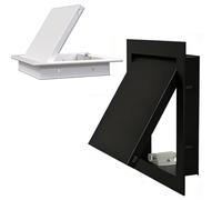 xinzyxx Panel De Acceso Empotrado Multifuncional, Instalación DIY Fácil, Adecuado para Paredes/Tejados/Pisos, Ideal para Mantenimiento De Tubos/Cables, Interior/Exterior(Negro,190 * 190MM)