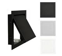 xinzyxx Panel De Acceso - Marco De Aluminio, Anti-Golpes Y Anti-Deformación, Apertura Sencilla Por Presión, Instalación DIY Fácil, Oculta Cables/Tubos/Contadores, 3 Colores(Negro,340 * 340MM)