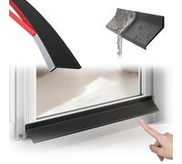 Xinzyxx Protector de Lluvia Autoadhesivo para Ventanas y Puertas, Barrera Impermeable de Caucho Negro, Sello de Goma Recortable sin Taladro, Solución de Protección, Drenaje Eficaz(1.5m(4.9ft),4.5cm)