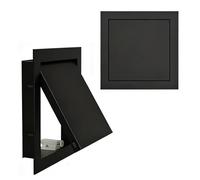 xinzyxx Tapa De Registro Empotrable, Puerta De Inspección, Panel De Acceso Metálico - Blanco/Negro/Gris - Tapa Cuadro Electrico, Cables, Medidores, Tuberías(Negro,290 * 290MM)