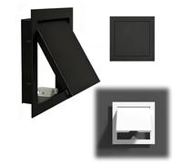 xinzyxx Tapa De Registro para Pladur, Panel Acceso Aluminio para Fontanería Y Electricidad, Puerta Inspección con Cierre Imán, Panel De Acceso, Oculta Huecos Feos(Negro,190 * 240MM)